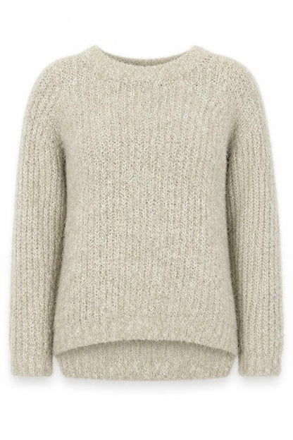 F&F Womens Beige Crew Neck  Polyester Pullover Jumper Size 6