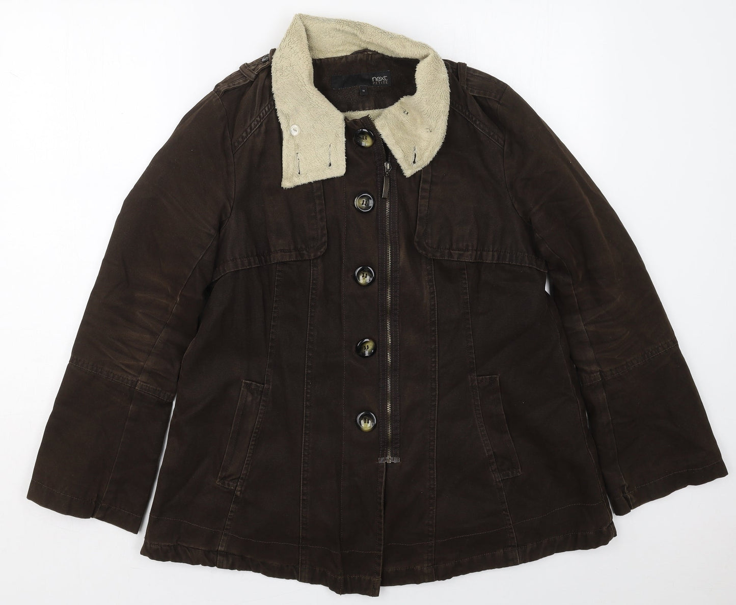 NEXT Womens Brown   Jacket Coat Size 10  Zip