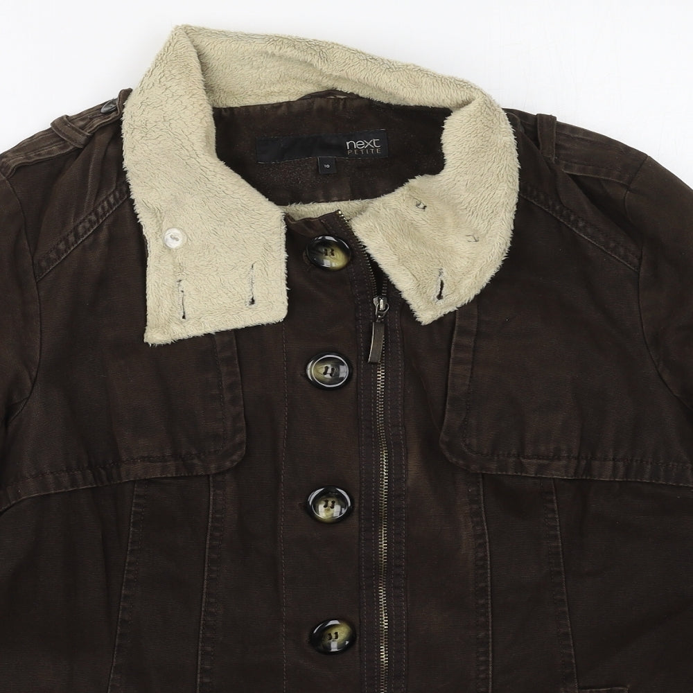 NEXT Womens Brown   Jacket Coat Size 10  Zip