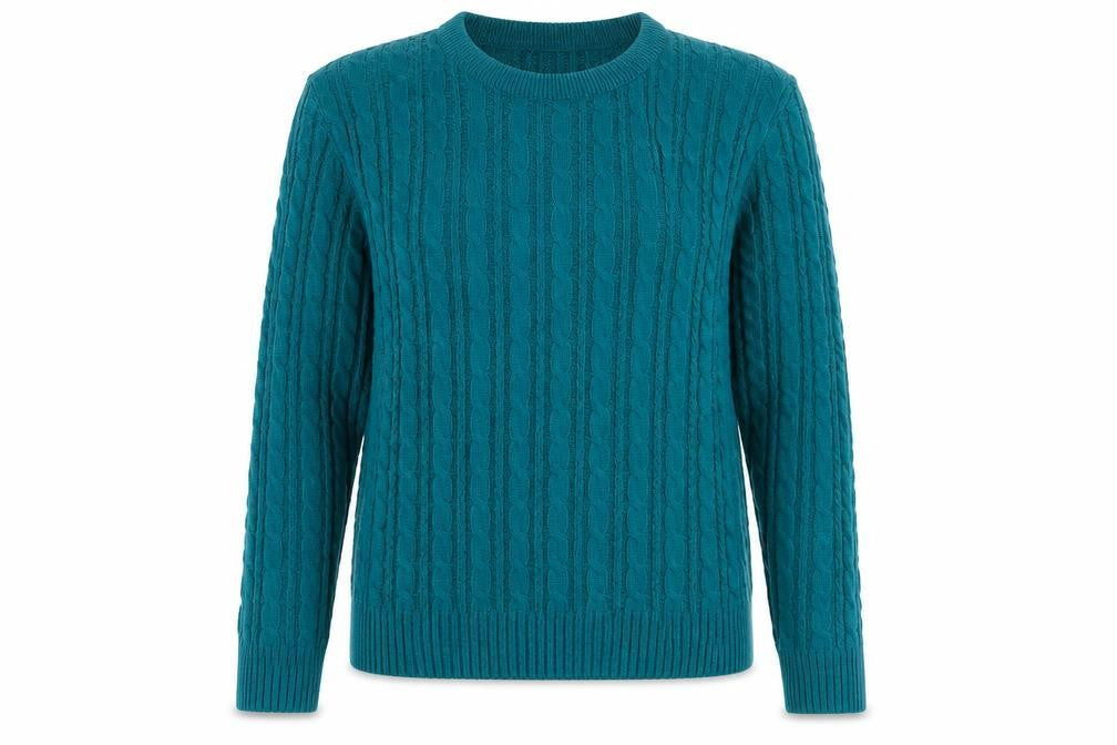 Lizzy Clark Womens Blue Crew Neck  Acrylic Pullover Jumper Size M
