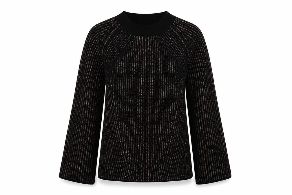 Papaya Womens Multicoloured High Neck  Acrylic Henley Jumper Size S   - Batwing Sleeve