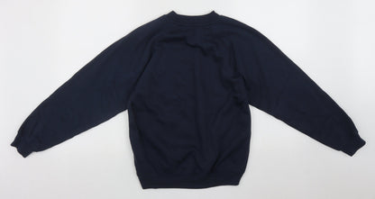 Trutex Mens Blue Roll Neck  Polyester Pullover Jumper Size S