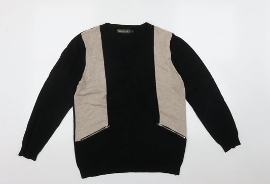 Paramour Womens Multicoloured Roll Neck  Polyester Henley Jumper Size M   - Zip Detail