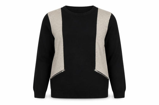 Paramour Womens Multicoloured Roll Neck  Polyester Henley Jumper Size M   - Zip Detail