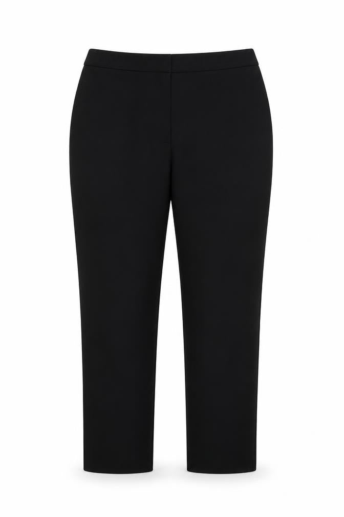 AMARANTO Womens Black  Polyester Trousers  Size 18 L30 in Regular Zip - Button Fastening