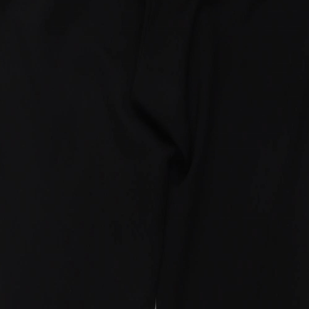 AMARANTO Womens Black  Polyester Trousers  Size 18 L30 in Regular Zip - Button Fastening