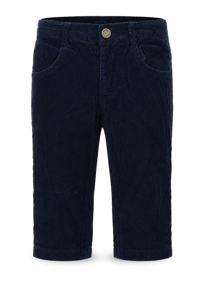 Losan Boys Blue  100% Cotton Cargo Trousers Size 9 Months  Button