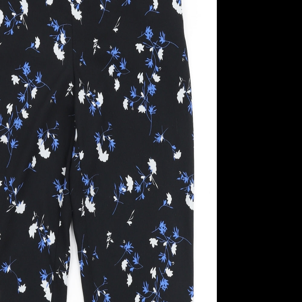 Dunnes Stores Womens Multicoloured Floral Polyester Trousers  Size S L27 in Regular Drawstring