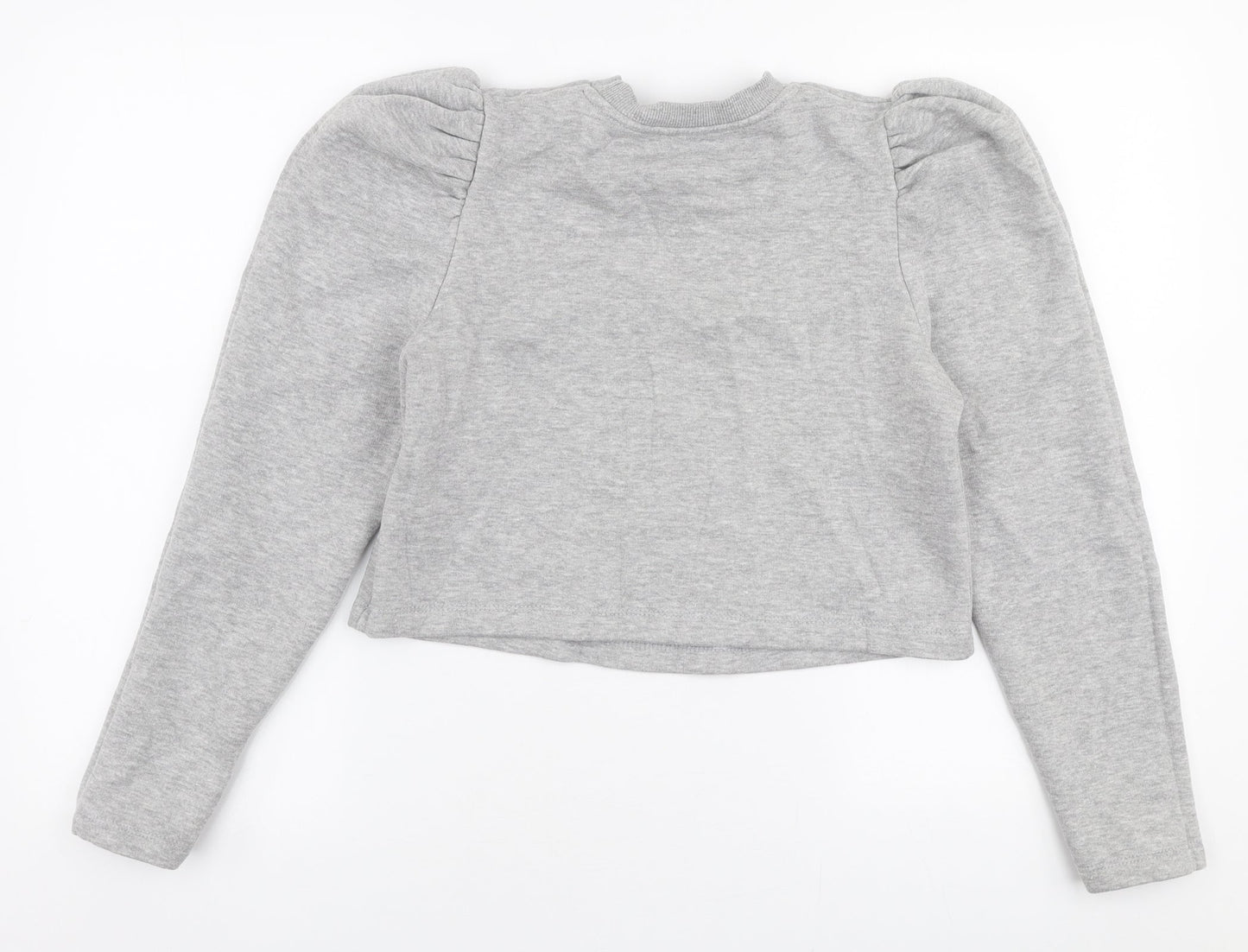 PRETTYLITTLETHING Womens Grey  Polyester Pullover Sweatshirt Size 8  Pullover