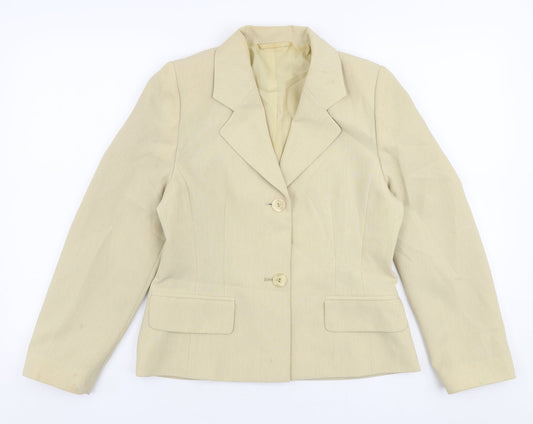 BHS Womens Beige   Jacket Blazer Size 8  Button