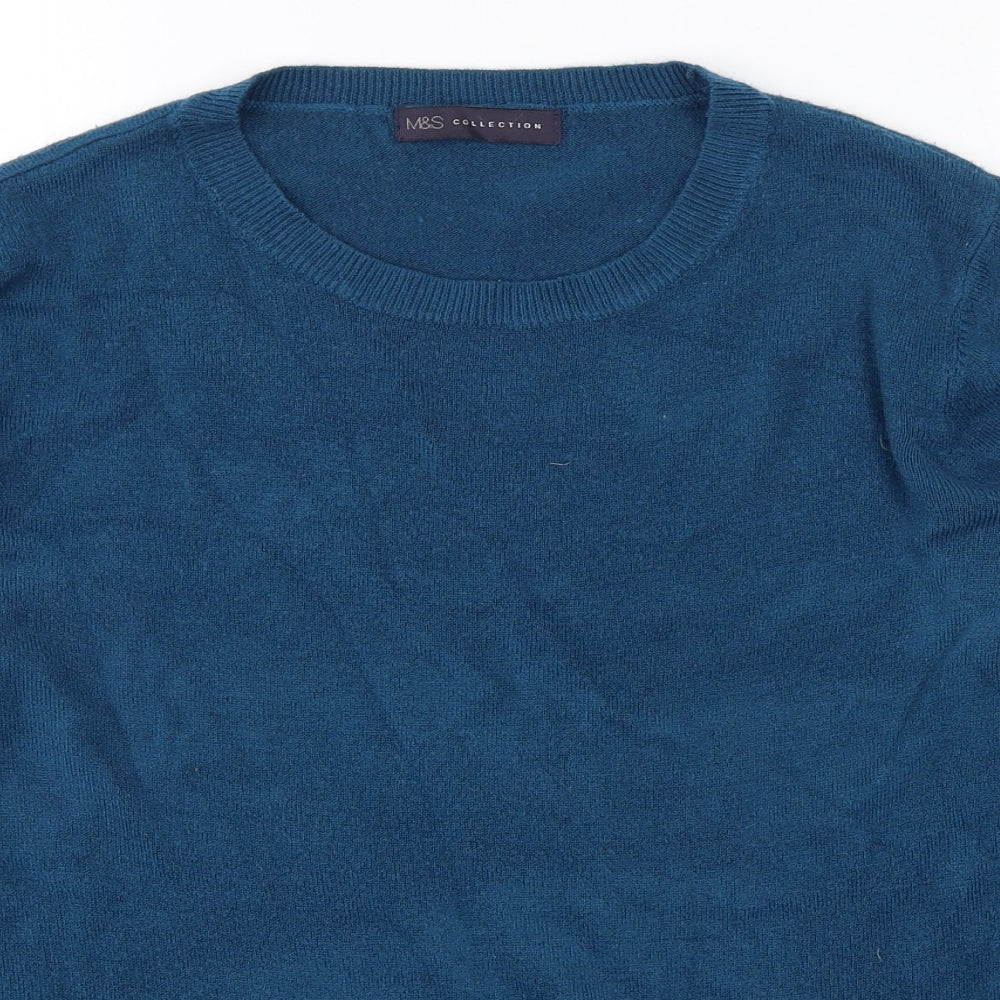 Marks and Spencer Womens Blue  Acrylic Pullover Sweatshirt Size 12  Pullover
