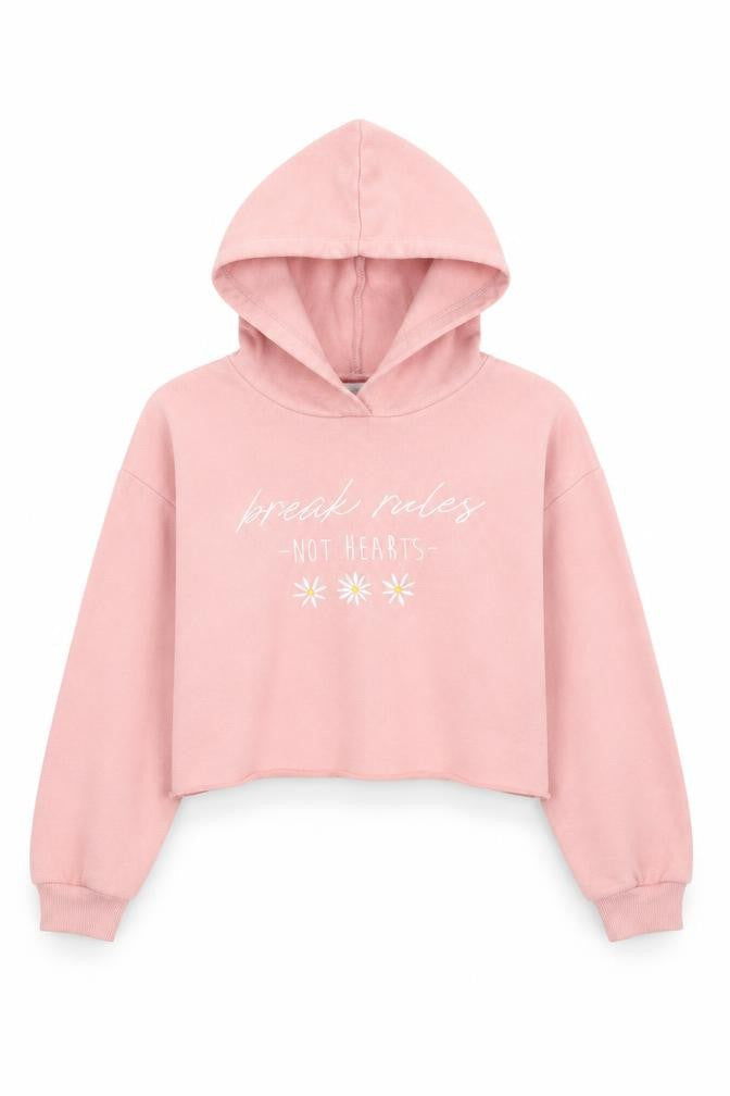 Candy Girls Pink   Pullover Hoodie Size 11 Years  Pullover - Break rules not hearts