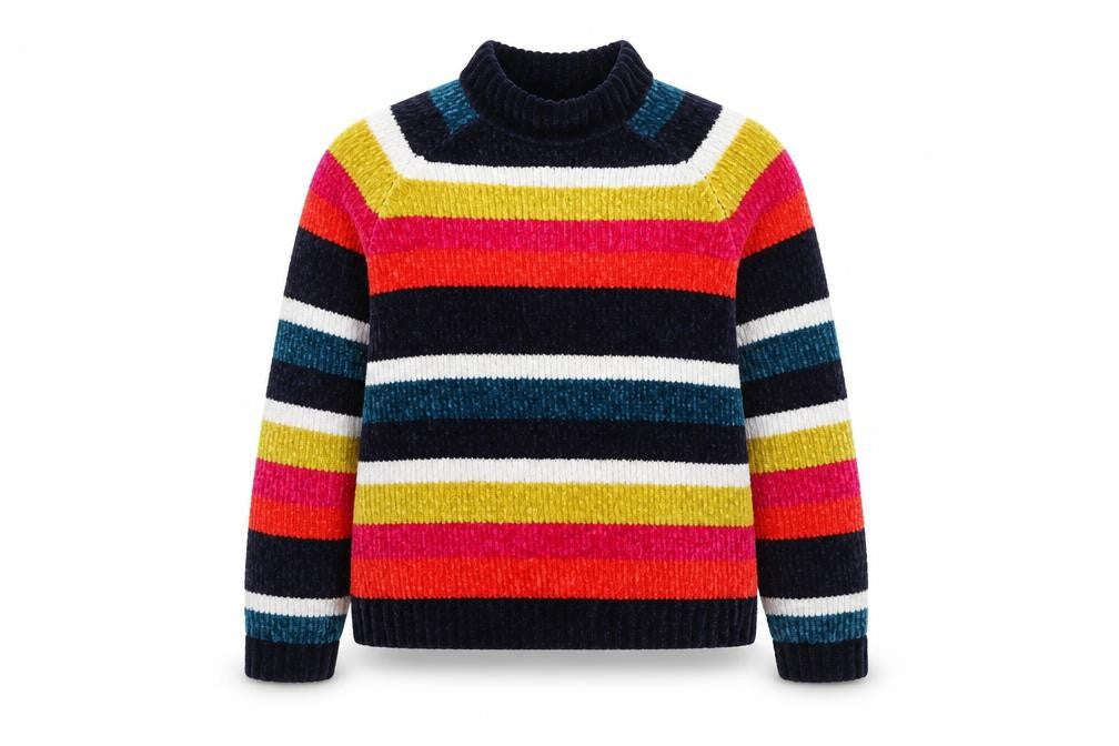 Very  Womens Multicoloured High Neck Striped Polyester Pullover Jumper Size 8