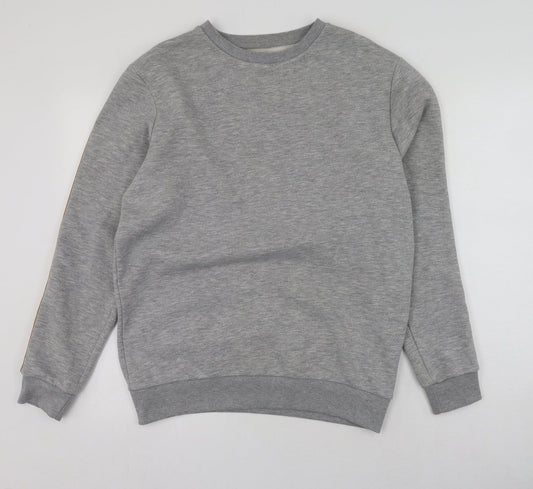 Boohoo Mens Grey  Polyester Pullover Sweatshirt Size M