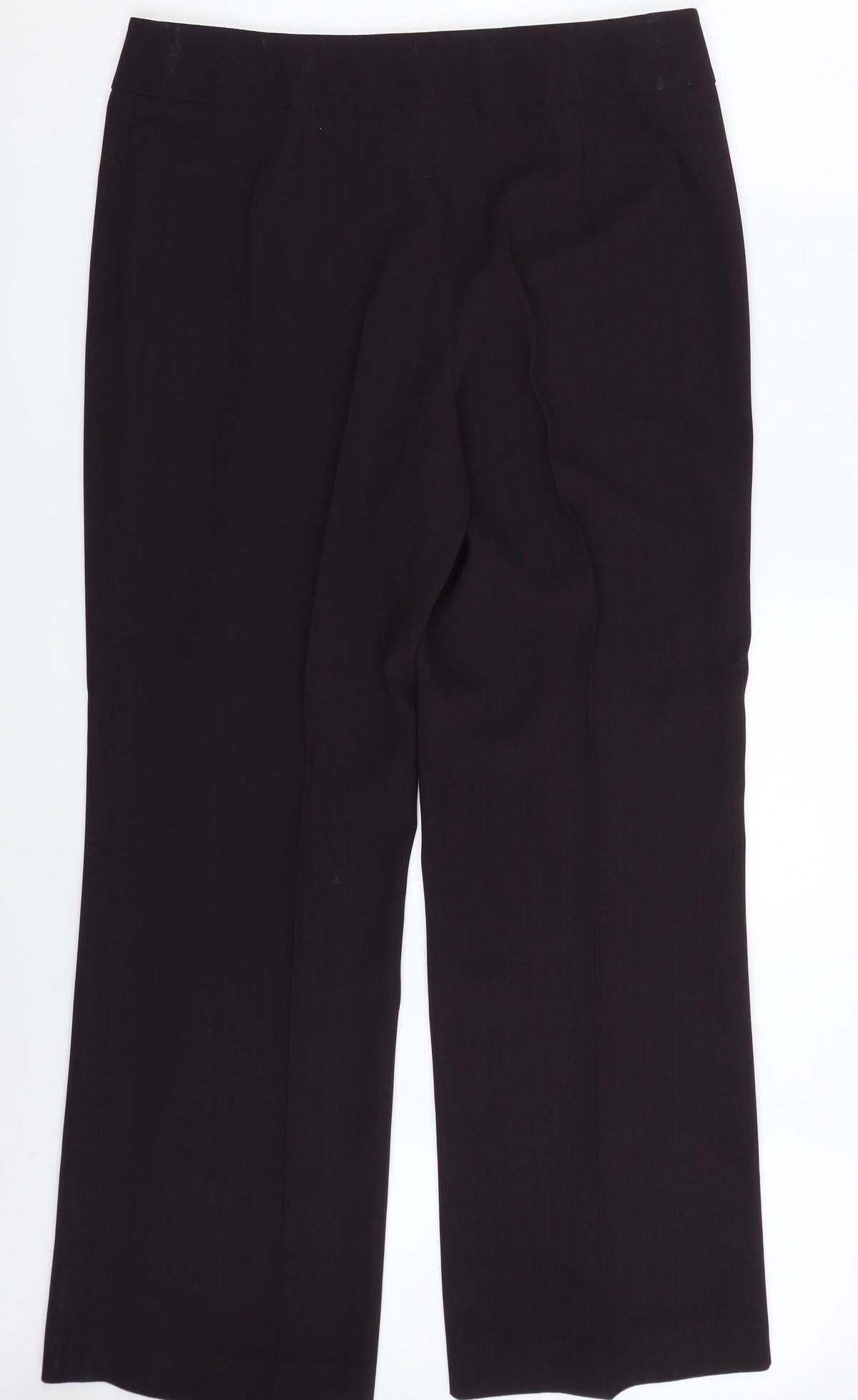 Preworn Womens Purple  Polyester Trousers  Size 14 L31 in Regular Zip