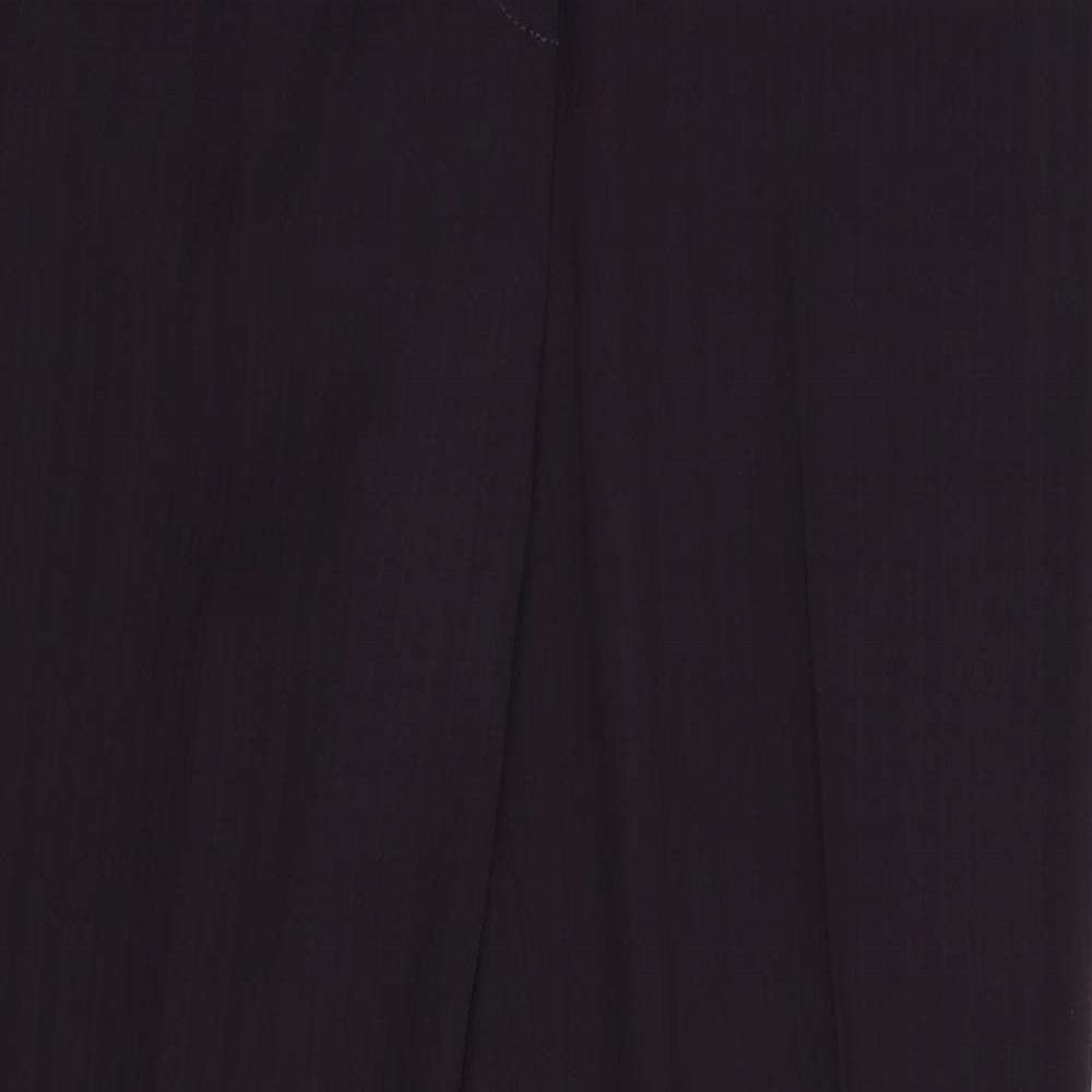 Preworn Womens Purple  Polyester Trousers  Size 14 L31 in Regular Zip