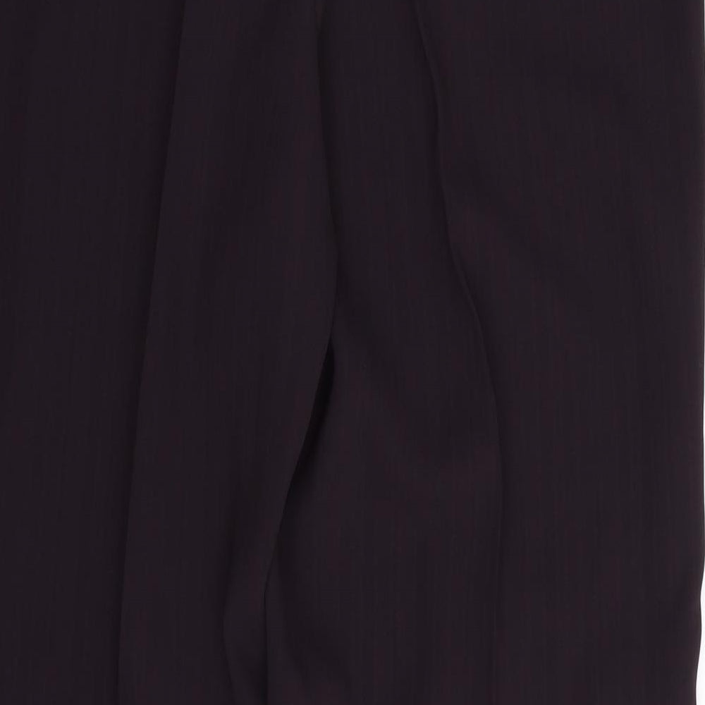 Preworn Womens Purple  Polyester Trousers  Size 14 L31 in Regular Zip