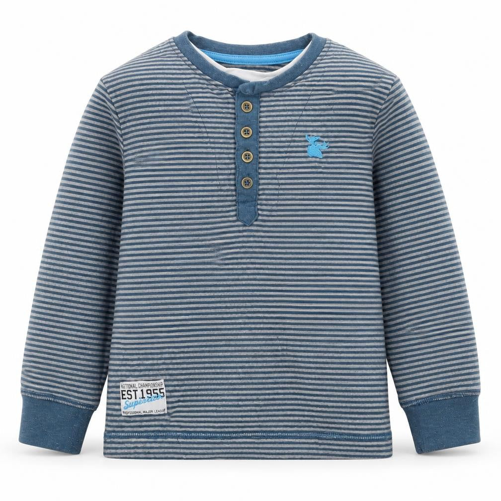 Dunnes Stores Boys Blue Striped Polyester Pullover Sweatshirt Size 5 Years  Pullover