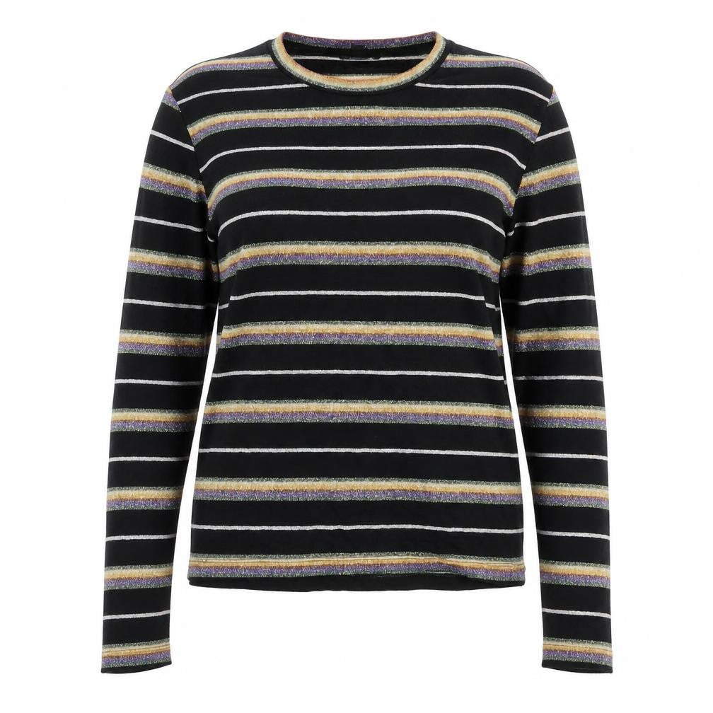 Topshop Womens Multicoloured Crew Neck Striped Viscose Pullover Jumper Size 12
