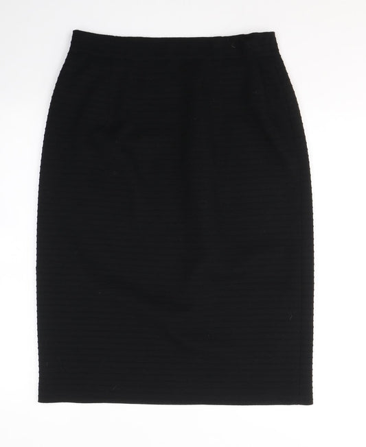 ara Womens Black  Cotton Straight & Pencil Skirt Size 14
