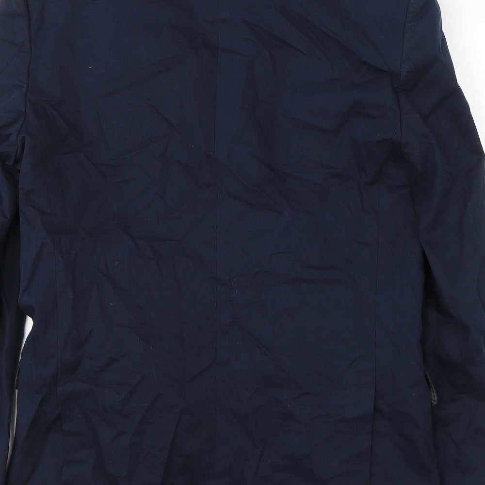 brooksfield Mens Blue  Cotton Jacket Suit Jacket Size M