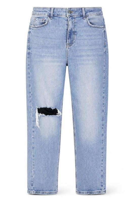 George Womens Blue  Cotton Mom Jeans Size 34 L28 in Regular Button