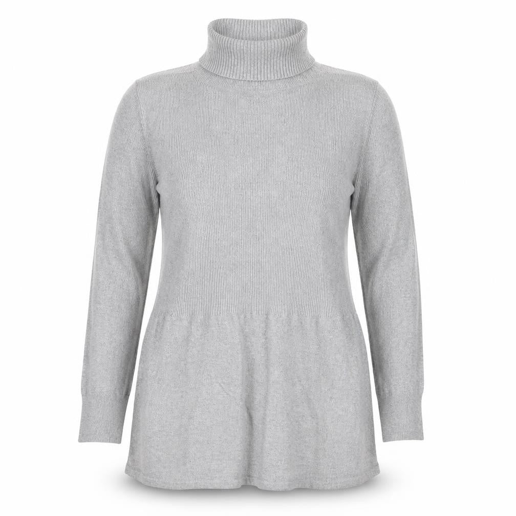 Marks & Spencer Womens Grey Roll Neck  Viscose Pullover Jumper Size 12