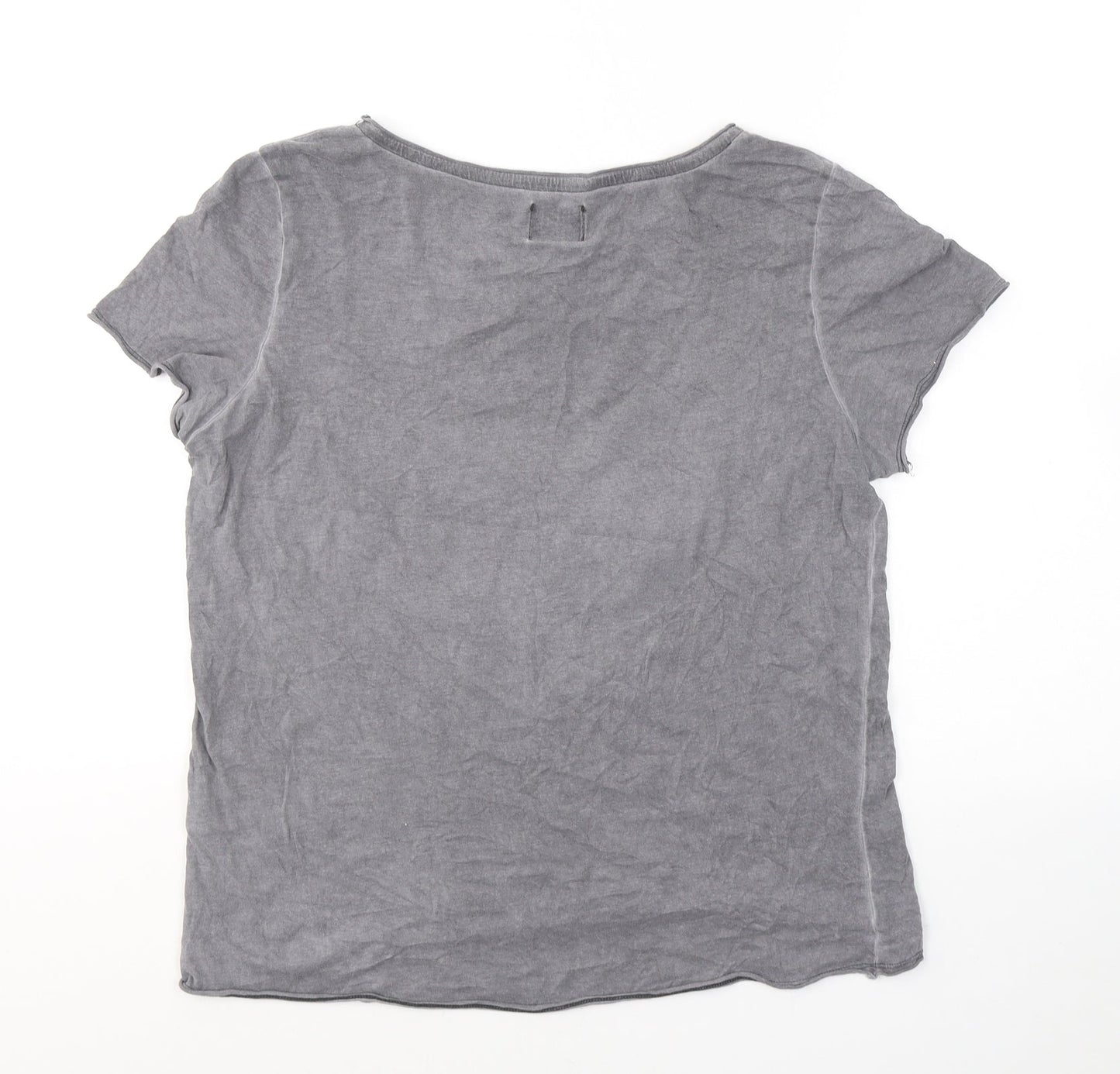 Disney Womens Grey  Cotton Basic T-Shirt Size XS Round Neck - Mickey Mouse