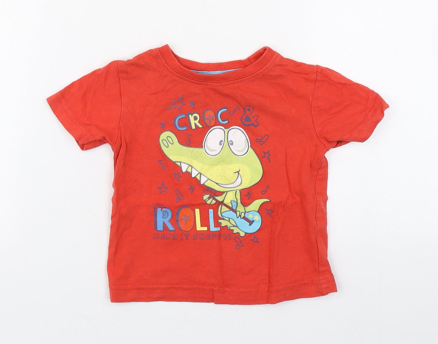 Early days Baby Red  100% Cotton Basic T-Shirt Size 12-18 Months Round Neck Pullover
