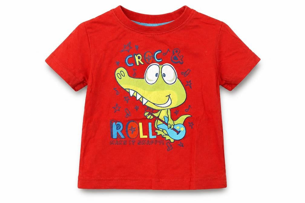 Early Days Baby Red  100% Cotton Basic T-Shirt Size 12-18 Months Round Neck Pullover