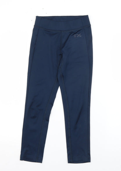 Next Girls Blue  Polyester Pedal Pusher Trousers Size 9 Months  Regular
