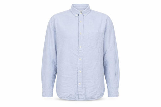 H&M Mens Blue  Cotton  Button-Up Size S Collared Button