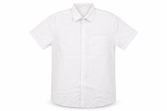 George Boys White  Polyester Basic Button-Up Size 13-14 Years Collared Button
