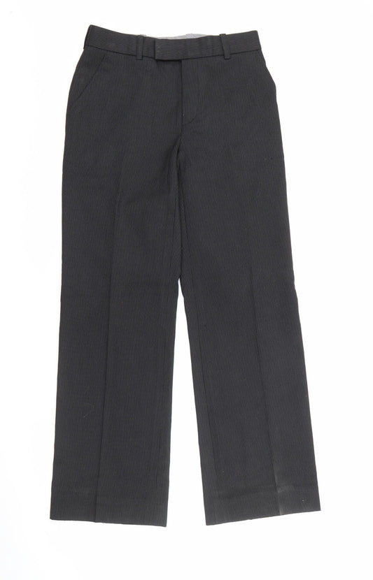John Tailor Womens Black Striped Polyester Trousers  Size 26 in L29 in Regular