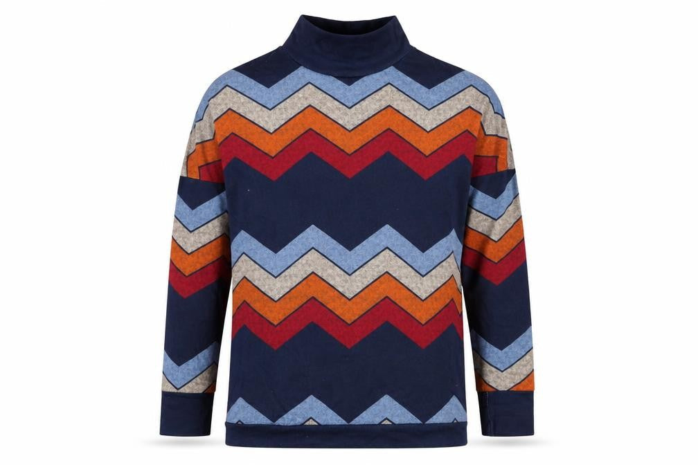 Preworn Womens Blue Striped Cotton Pullover Sweatshirt Size L  Pullover