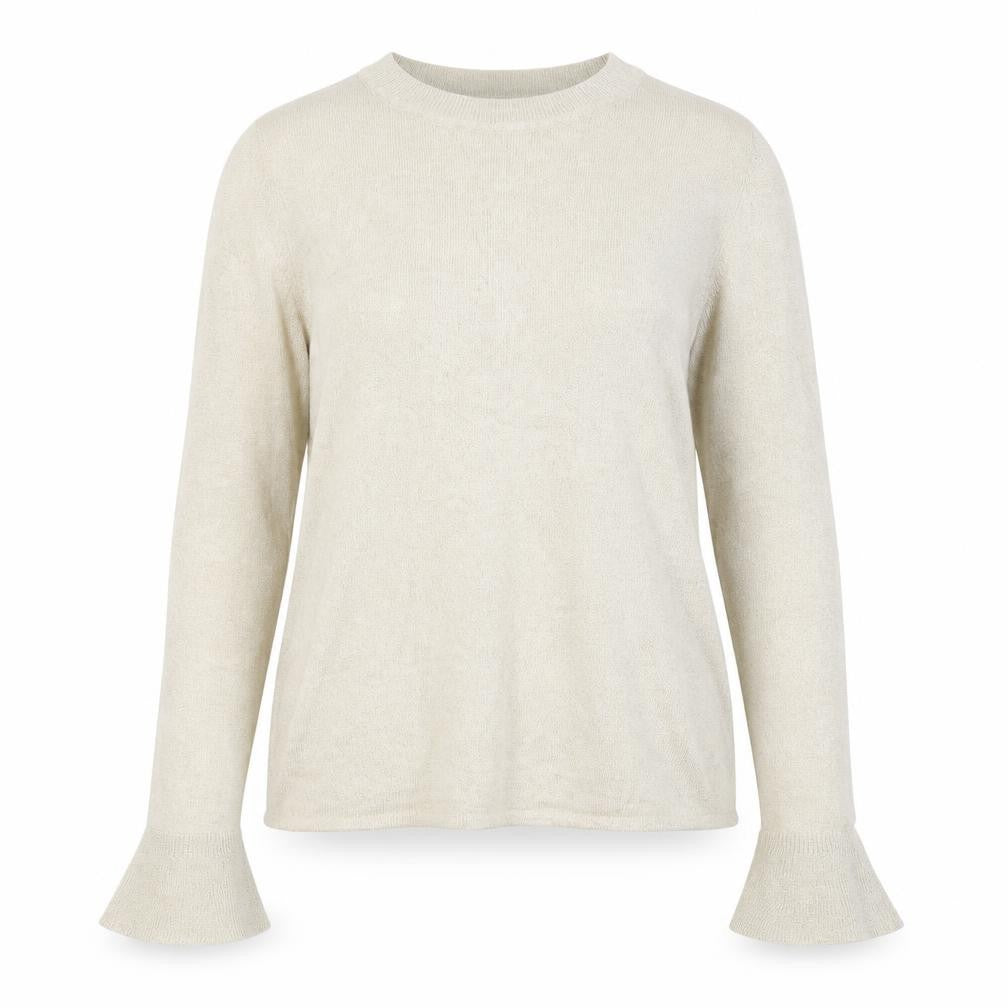 Marks & Spencer Womens Beige Round Neck  Viscose Pullover Jumper Size 10