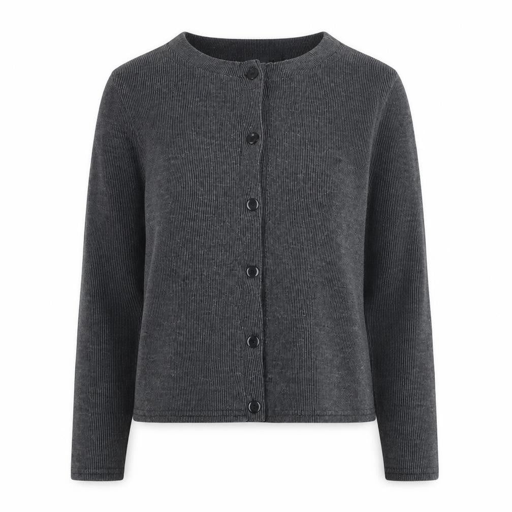 Missguided Womens Grey Round Neck  Polyester Cardigan Jumper Size 8