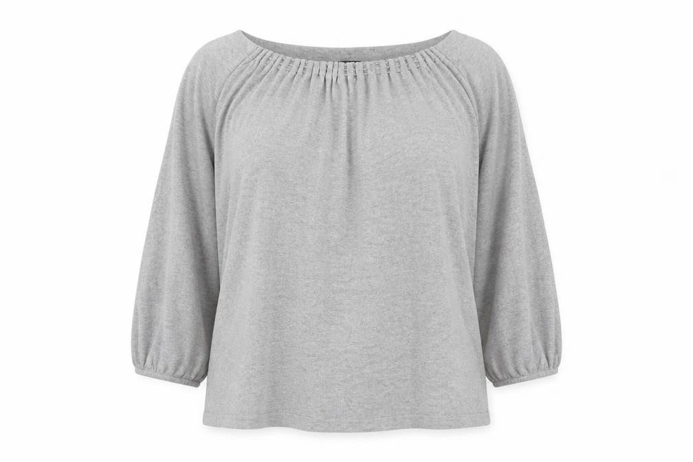 Alex & Co Womens Grey Round Neck  Cotton Pullover Jumper Size 14