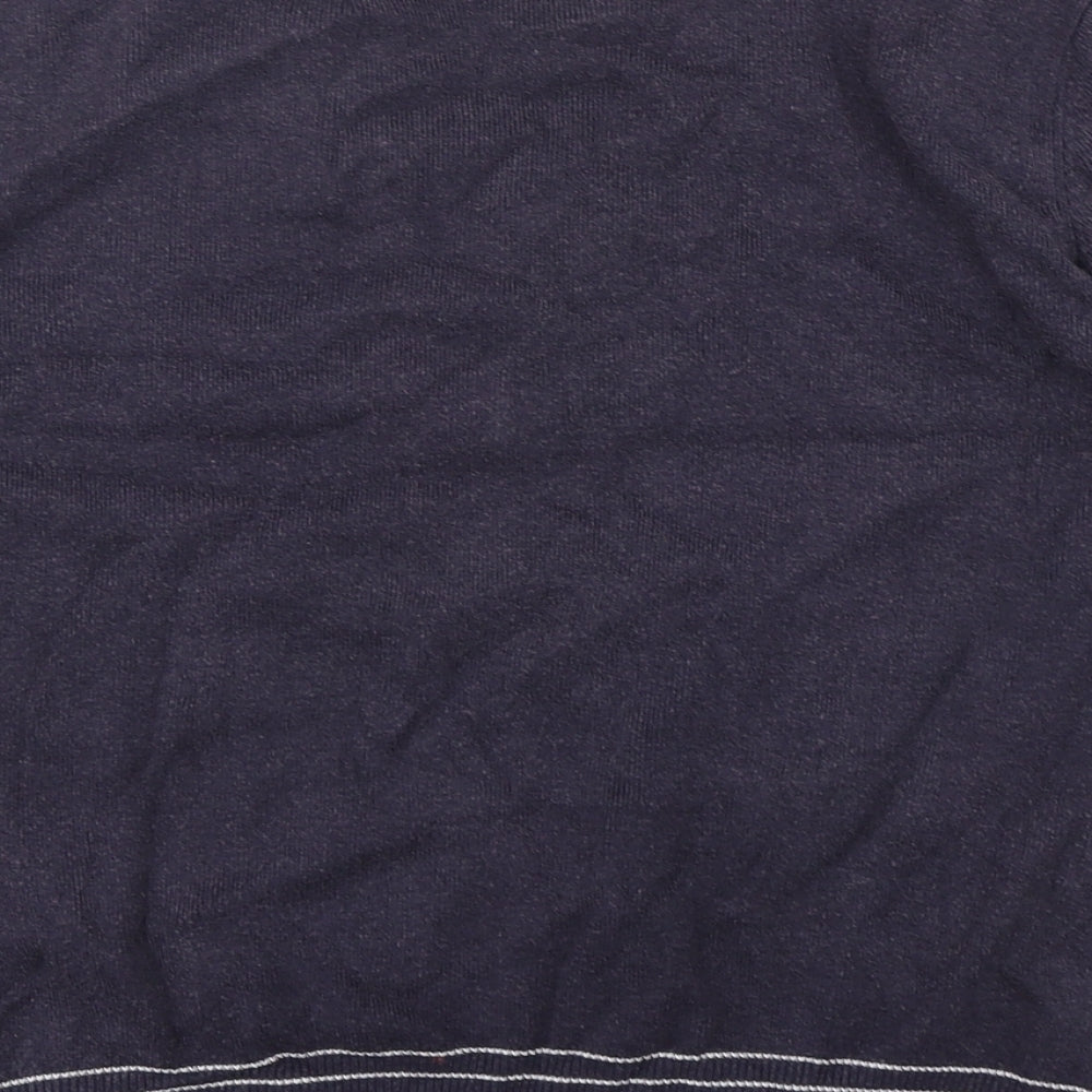 CC Womens Blue V-Neck  Viscose Pullover Jumper Size L