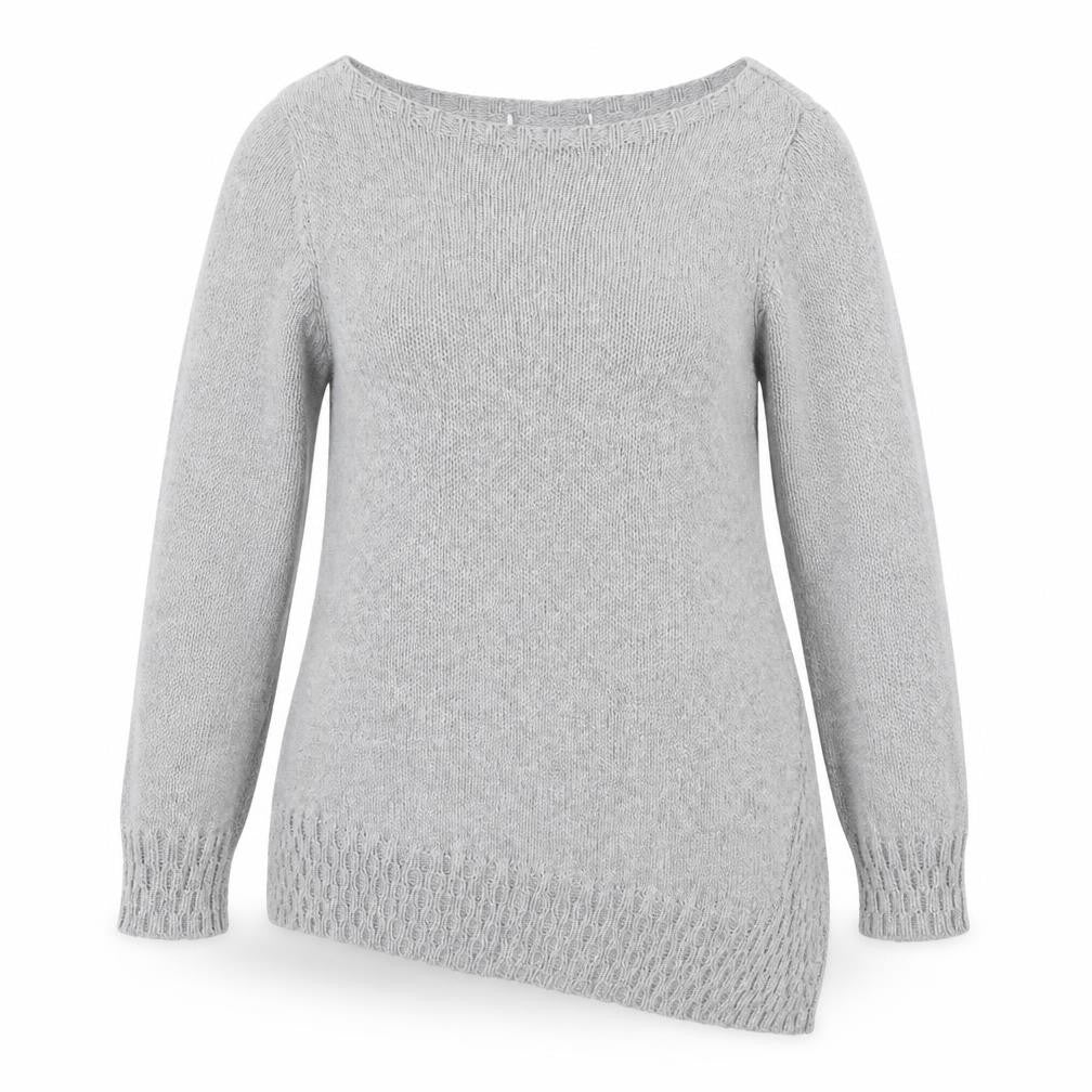 Marks & Spencer Womens Grey Round Neck  Viscose Pullover Jumper Size 8