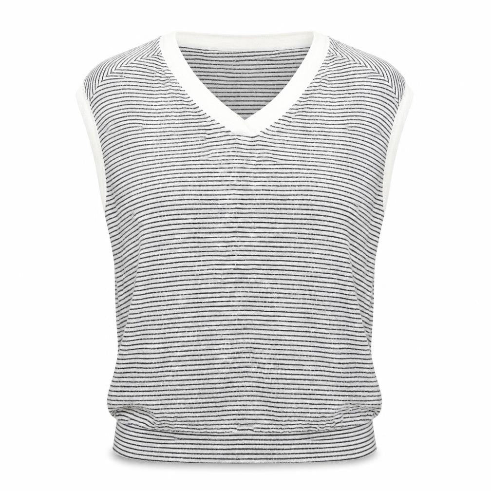 NEXT Womens Multicoloured V-Neck Striped Viscose Vest Jumper Size 14