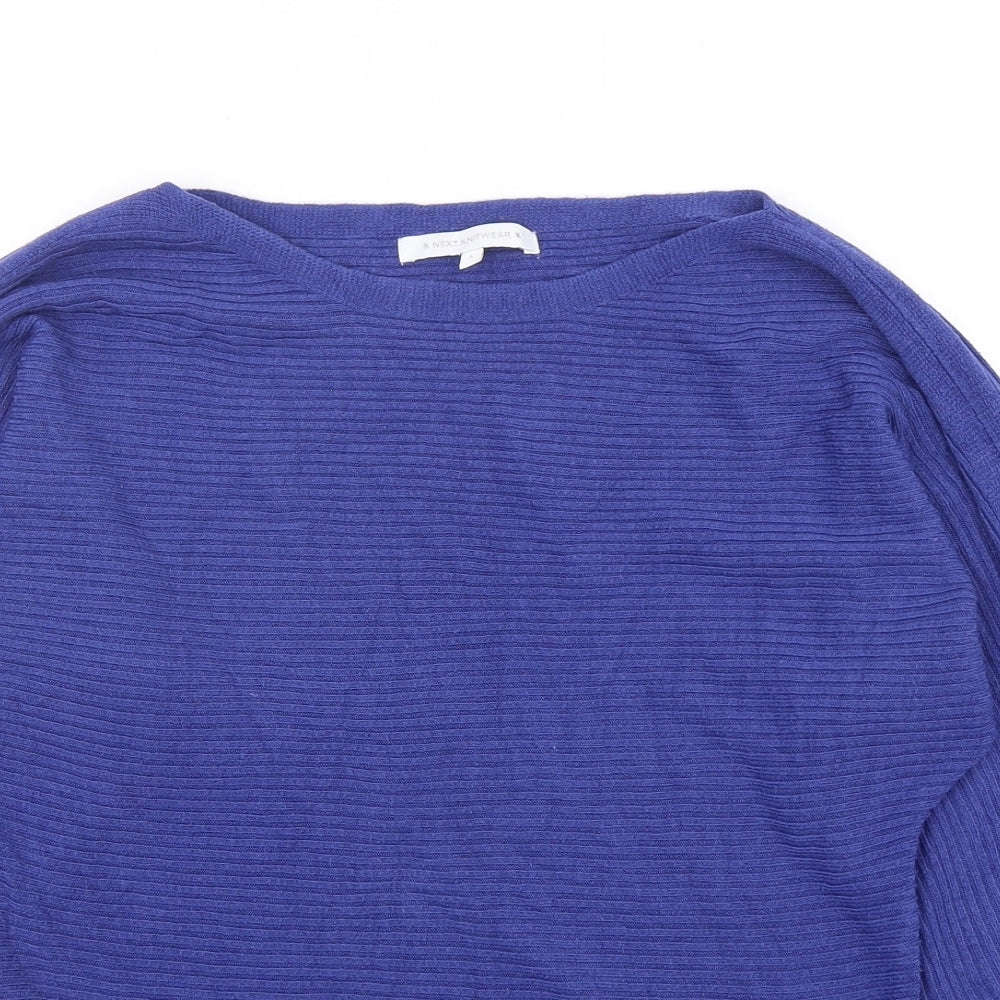 NEXT Womens Purple Scoop Neck  Acrylic Pullover Jumper Size S