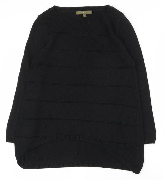 NEXT Womens Black Scoop Neck  Acrylic Pullover Jumper Size 10