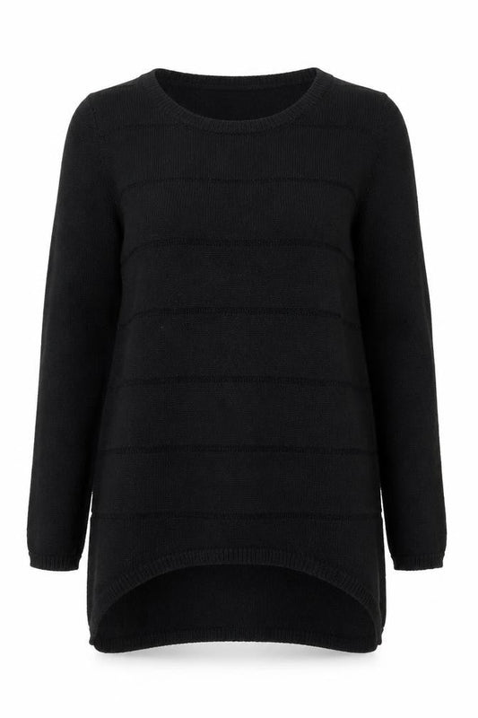 Next Womens Black Scoop Neck  Acrylic Pullover Jumper Size 10