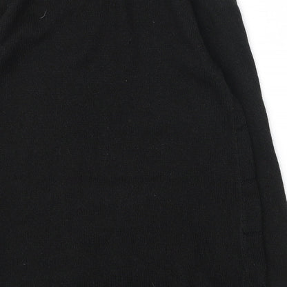 Next Womens Black Scoop Neck  Acrylic Pullover Jumper Size 10