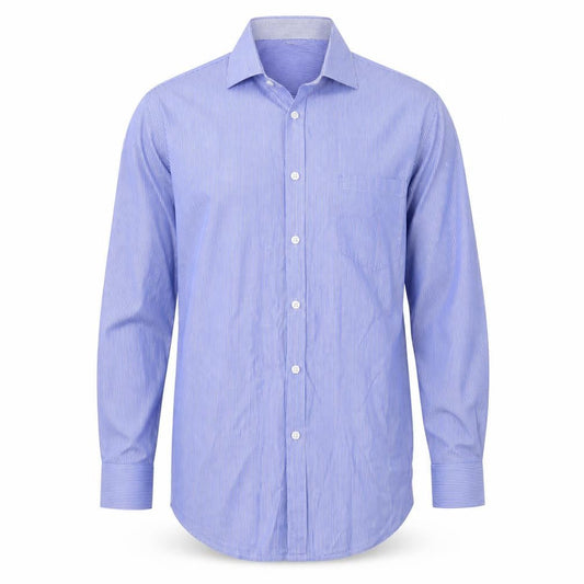 Lakeland Mens Blue  Cotton  Dress Shirt Size M Collared Button