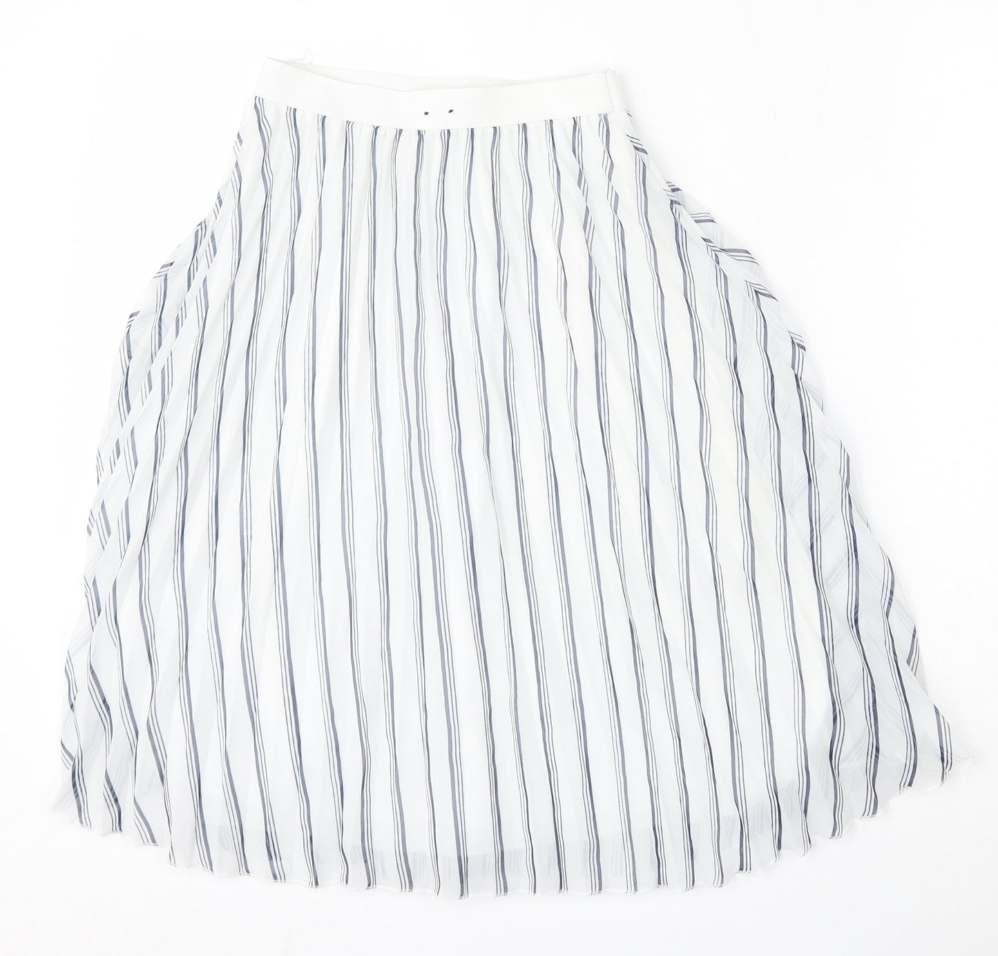 Atmosphere Womens Multicoloured Striped Polyester Pleated Skirt Size 6