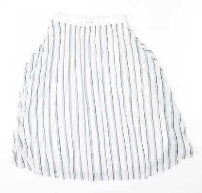 Atmosphere Womens Multicoloured Striped Polyester Pleated Skirt Size 6