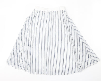 Atmosphere Womens Multicoloured Striped Polyester Pleated Skirt Size 6
