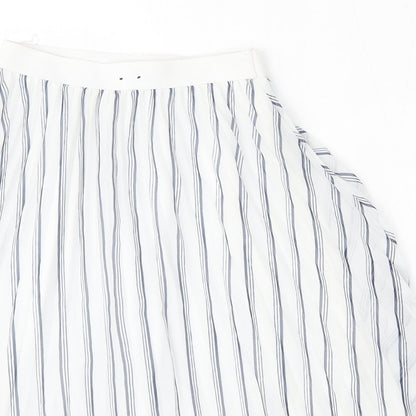 Atmosphere Womens Multicoloured Striped Polyester Pleated Skirt Size 6